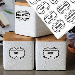 Vintage Minimal Kitchen & Pantry Storage Labels