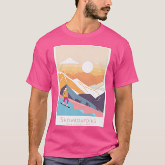 Vintage Minimal Retro Travel Poster As A Stylized T-Shirt