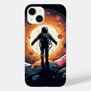 Vintage Minimalist Astronaut Space Adventure Case-Mate iPhone 14 Case