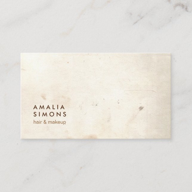 Vintage Minimalist Business Cards (Front)