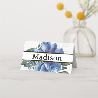 Vintage Minimalist Floral Personalized Place Card
