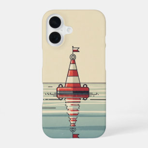 Vintage Minimalist Life Buoy iPhone 16 Case