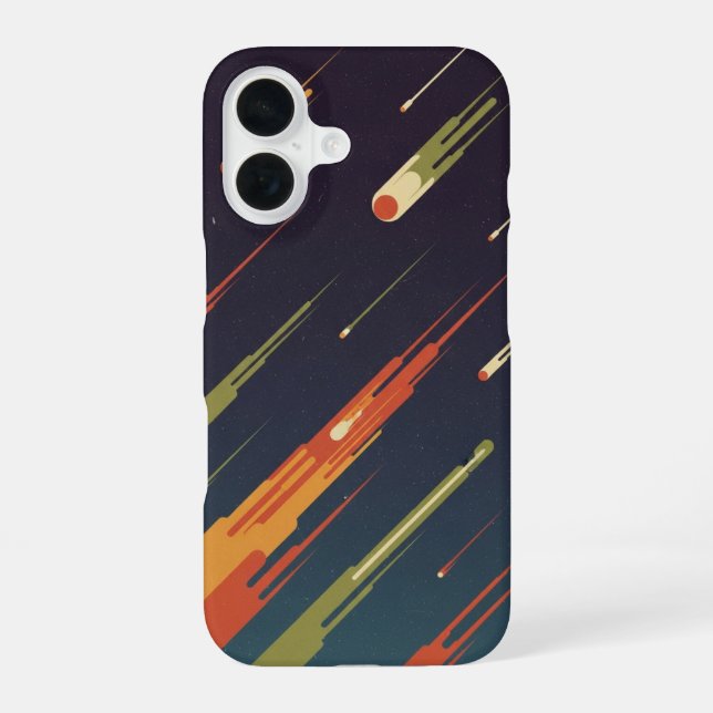 Vintage Minimalist Meteors iPhone Case (Back)