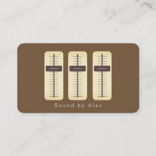 Vintage Minimalist Sound Engineer Business Card