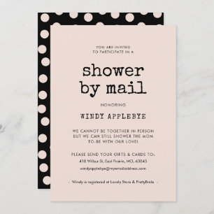 Vintage minimalist typewriter Baby Shower by mail Invitation