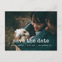 Vintage minimalist typewriter Save the date photo