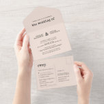 Vintage minimalist typewriter wedding all in one invitation<br><div class="desc">A minimalist and vintage design for your wedding stationery: choose this retro yet modern wedding suite,  with a typewriter font. Fully customizable,  for the lovers of simplicity. All in one! Economical and eco-friendly,  this seal and send invitation includes a RSVP postcard.</div>