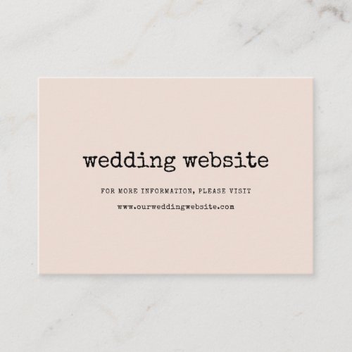 Vintage minimalist typewriter wedding website card
