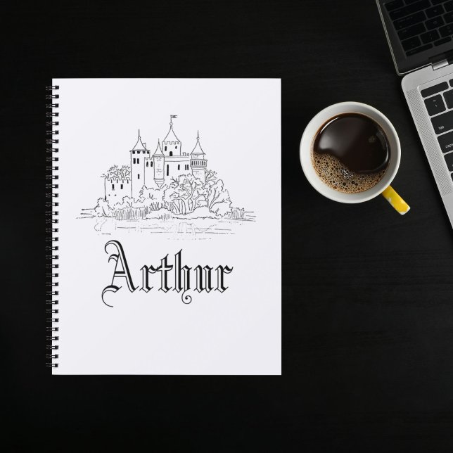 Vintage minimalistic medieval castle illustration planner (Creator Uploaded)