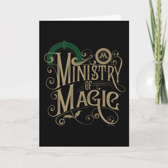 Vintage MINISTRY OF MAGIC™ Graphic Card (Front)
