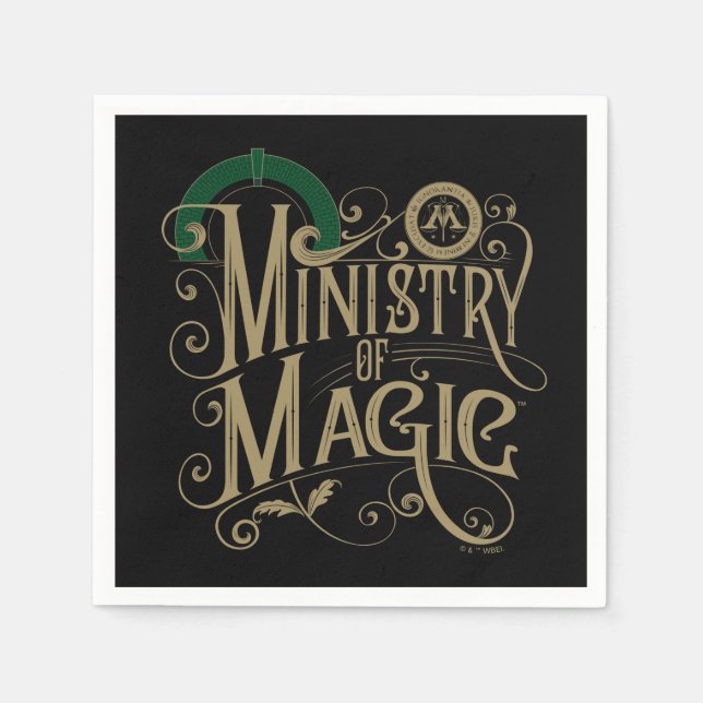 Vintage MINISTRY OF MAGIC™ Graphic Napkins (Front)