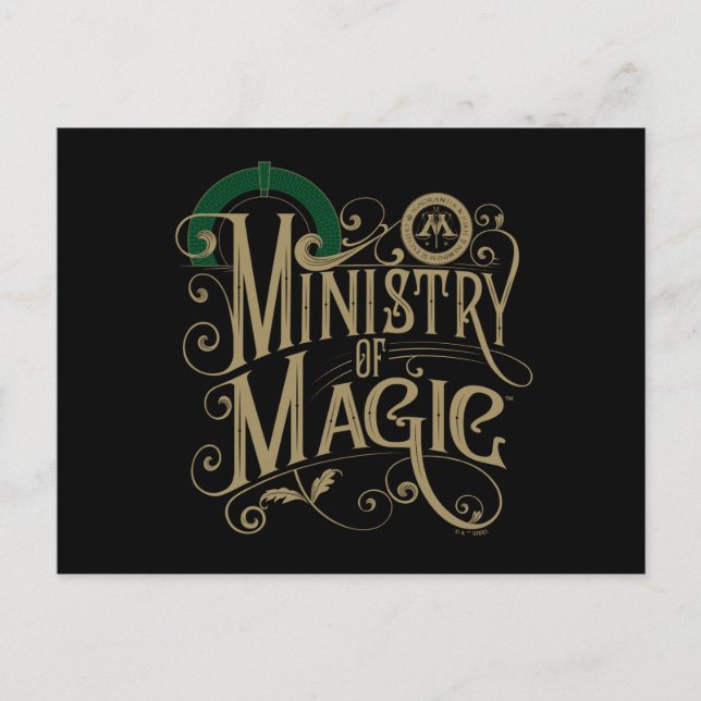 Vintage MINISTRY OF MAGIC™ Graphic Postcard (Front)