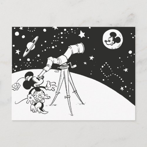 Vintage Minne  Mickey _ Biggest of All Stars Postcard