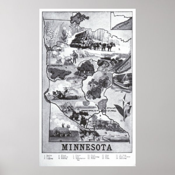 Minnesota Vintage Posters &amp; Prints | Zazzle