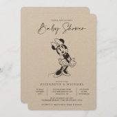 Vintage Minnie Mouse Baby Shower Invitation (Front/Back)