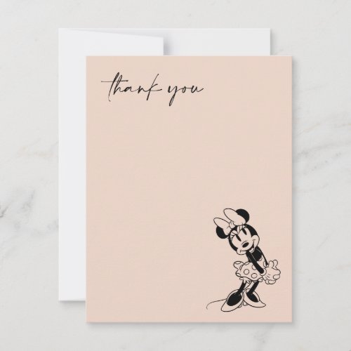 Vintage Minnie Mouse Baby Shower Thank You Card