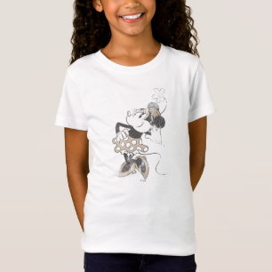 Vintage Minnie Mouse Retro Distressed Design T-Shirt