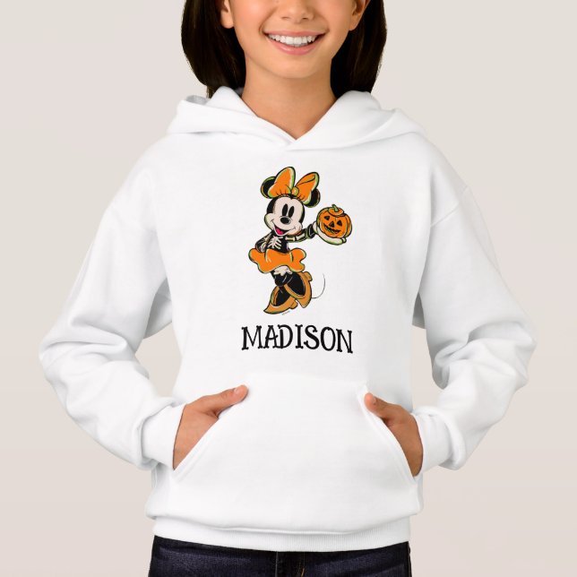 Vintage Minnie Mouse Skeleton Costume Hoodie (Front)