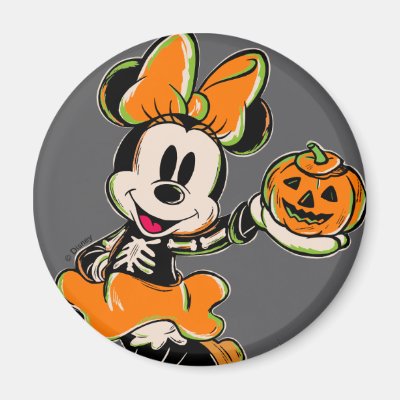 Vintage Minnie Mouse Skeleton Costume Magnet
