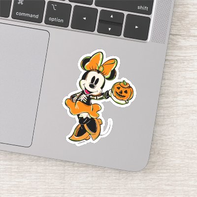 Vintage Minnie Mouse Skeleton Costume Sticker