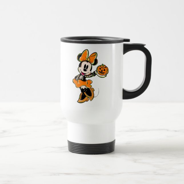 Vintage Minnie Mouse Skeleton Costume Travel Mug (Right)