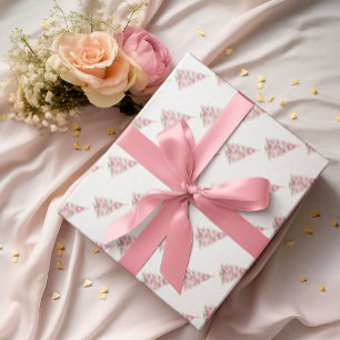 Vintage Mint Green Pink Stripe Christmas Tree Tissue Paper