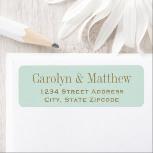 Vintage Mint Green Wedding Return Address Label