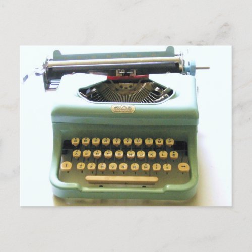 Vintage Mint Typewriter Postcard