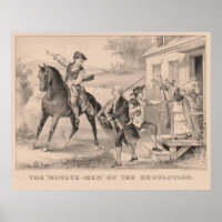 Vintage Minutemen of The Revolution Illustration