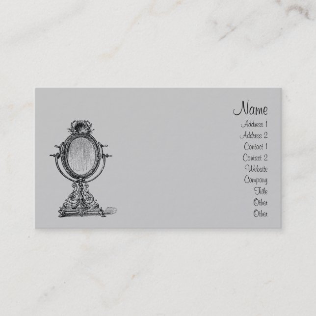 Vintage Mirror Business Card (Front)