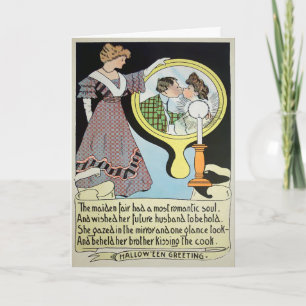 Vintage Mirror Halloween Card