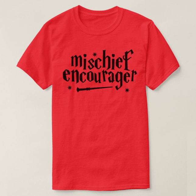 Vintage Mischief Encourager Wizard magic witch boo T-Shirt (Design Front)