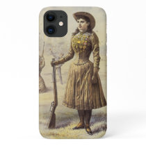 Vintage Miss Annie Oakley, Western Cowgirl iPhone 11 Case