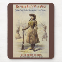 Vintage Miss Annie Oakley, Western Cowgirl Mouse Pad