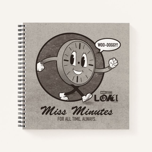 Vintage Miss Minutes Graphic Notebook (Front)