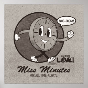 Vintage Miss Minutes Graphic Poster