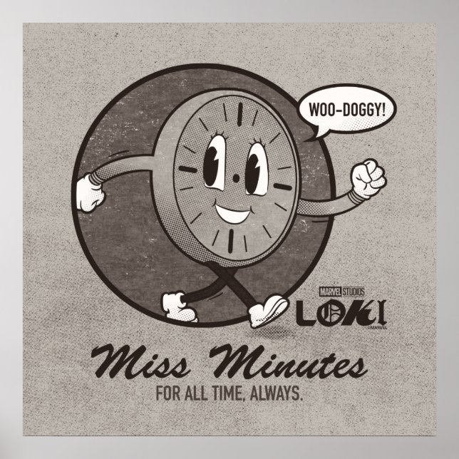 Vintage Miss Minutes Graphic Poster (Front)