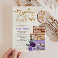 Vintage Miss to Mrs Purple Travel Bridal Shower 