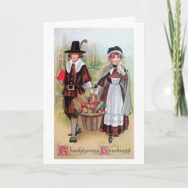 Vintage - Missing You At Thanksgiving, Holiday Card