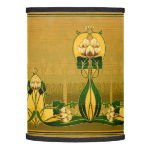 Vintage Mission Style White Tulip Frieze Lamp Shade