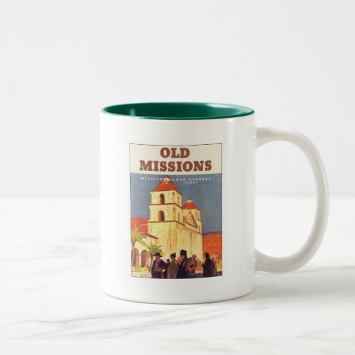 Vintage Missions Santa Barbara Two_Tone Coffee Mug