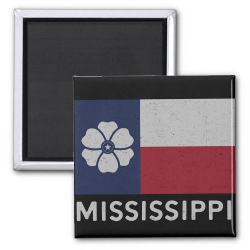 Vintage Mississippi Magnolia State Flag Redesign Magnet