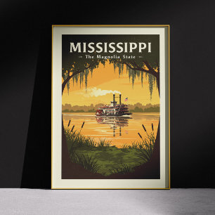 Vintage Mississippi Poster