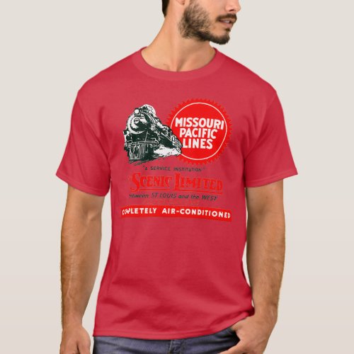Vintage Missouri Pacific Line Railroad T_Shirt