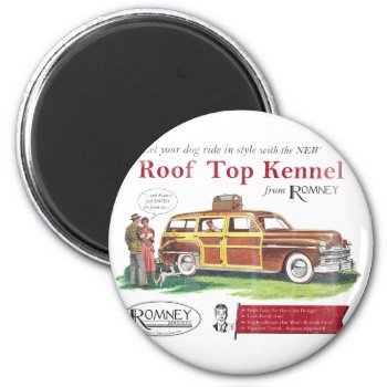 Vintage Mitt Romney Dog Retro Ad Magnet by colorhouse at Zazzle