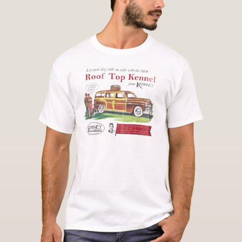 Vintage Mitt Romney Dog Retro Ad T_Shirt