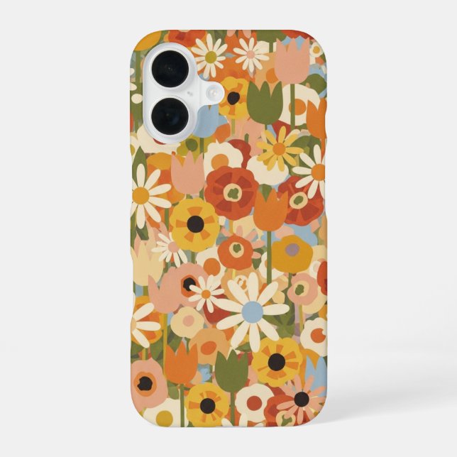 Vintage Mixed Floral Composition iPhone Case (Back)
