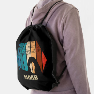Vintage Moab - Utah - Arches National Park Drawstring Bag