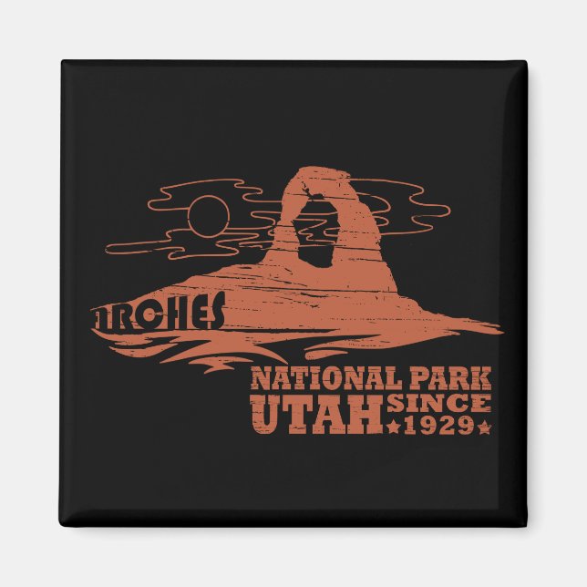 Vintage Moab - Utah - National Park - Arches Magnet (Front)