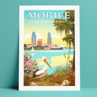 Vintage Mobile Alabama Postcard
